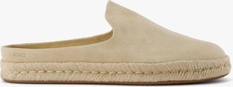 Toms Toms Santiago Mule Mens Espadrille Beige Suede - Size UK 8
