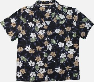 HUGO BOSS Mens BOSS Relaxed Fit Beach Shirt, Black - Size: 38/Regular