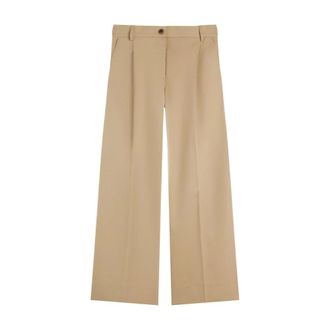 Tommy Hilfiger Chino in vita alta con ricamo logo - - Trousers - Donna - Marrone - XS