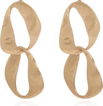 Cult Gaia Rue Mini Drop Oorbellen - Dames - Oorbellen - Geel - ONE Size - Satijn - Accessoires