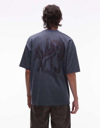 AllSaints Orlando - T-shirt blu slavato