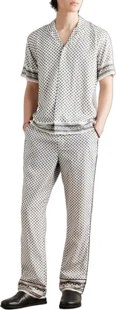 Orlebar Brown Polka Dot Lyocell Trousers - White