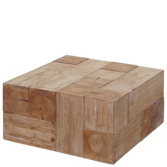 Hhg Mesa De Centro Hhg 769c, Mesa De Sal&oacute;n, Abeto Macizo R&uacute;stico Certificado Mvg 30x60x60cm