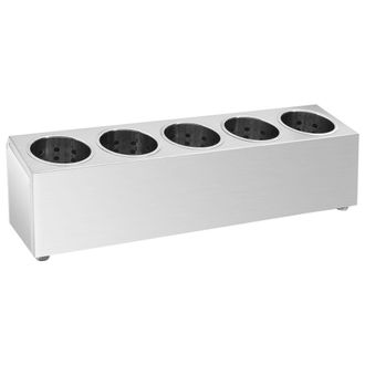 vidaXL Soporte Para Cubiertos 5 Rejillas Acero Inoxidable Rectangular Vidaxl