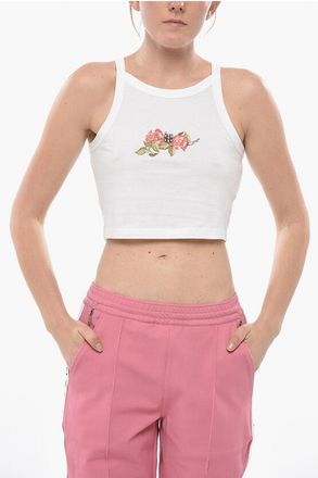 Givenchy Cotton Crop Top ROSES size M