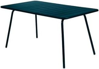 Fermob Rectangular table Luxembourg - Blue - Lacquered aluminium - Designer Frédéric Sofia