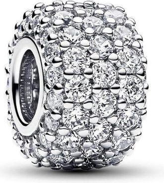 Pandora Sparkling Pave Triple-row Charm