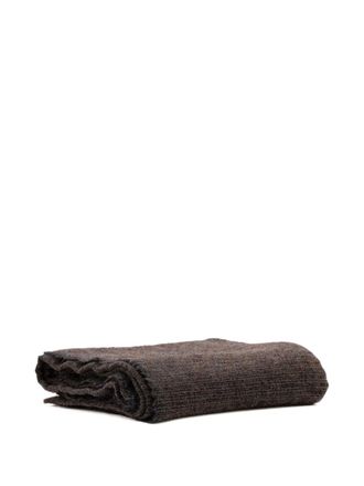 Society Limonta Phil textured blanket (160cm x 240cm) - unisex - Wool/Polyamide - One Size - Brown
