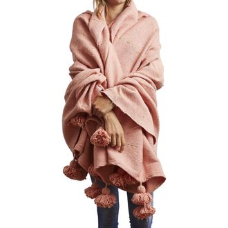 Verve Culture Moroccan Cotton Blanket in Pink at Nordstrom