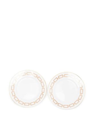 Ginori 1735 Catene chain-link border plates (22cm) - White