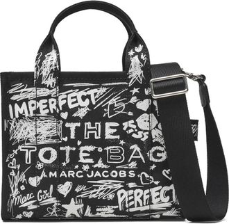 Marc Jacobs The Small Tote Punk Scribble - Dames - Handtassen - Zwart - ONE Size - Tassen