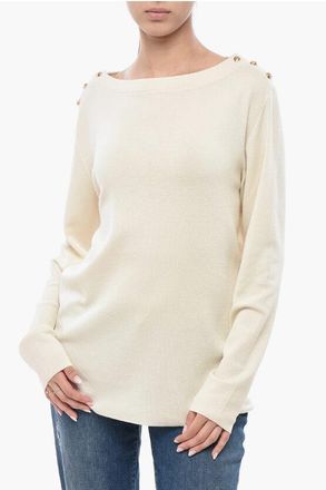 Gucci Cashmere Crewneck Sweater with Buttoned Detail size Xl