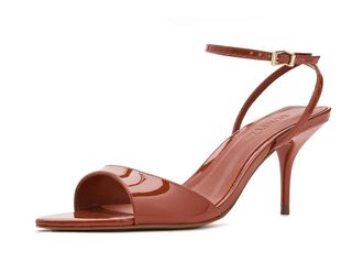 Schutz Elodie Buckle Womens Sandals Sunset Ochre : 10.5 M, Leather