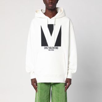 Valentino Ivory sweatshirt with Chez Valentino print