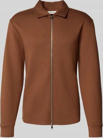 Selected Regular Fit Sweatjacke aus Viskose-Mix Modell EMANUEL in Camel, Größe XXL