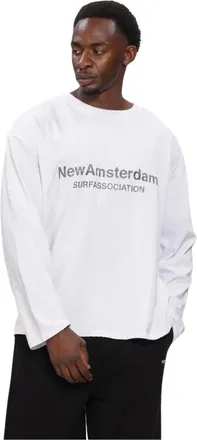 New Amsterdam Surf Association Heren, Tops, Wit, Maat: XL Katoen