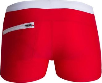 Generic Swimming Trunks Men Swim Shorts Boxer Swimming Briefs Gym Board Shorts Boxers Underwear Elastic Sexy Slit Swimsuit Bottom Square Cut Sports Swimwear D