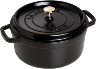 Staub Cocotte Redonda Para Cocinar - 28cm - Negra - 1102825 - 3272341028259