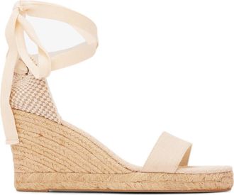 Soludos The Capri Wedge Linen Colors Espadrille in La Concha Ivory at Nordstrom, Size 7.5
