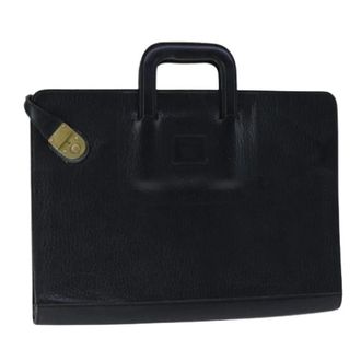 Burberry Pre-owned Vintage Business Bag - Dames - Vintage Handtas - Zwart - ONE Size - Leer - Vintage