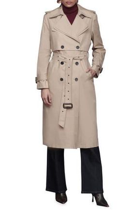 Avec Les Filles Layered Cotton Blend Trench Coat in Sand at Nordstrom Rack, Size X-Small