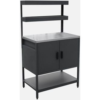 Sweeek Mobile da esterno in acciaio con 2 ripiani sospesi e 2 ante, 80cm