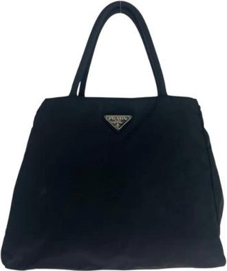 Prada Pre-owned Tote Bags, female, Black, Size: ONE SIZE Pre-owned Nylon prada-bags