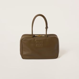 Miu Miu Beau Leather Bag, Woman, Tundra
