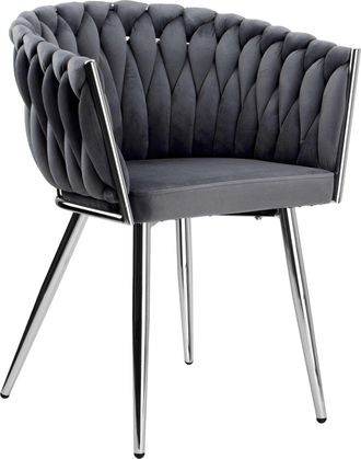 OEM Sedia In Velluto, Intrecciata, Cofton, Velluto Cromato, Grafite