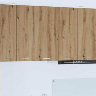 vidaXL vidaXL Armadio pensile Riga Rovere Artigiano e Bianco 40 x 31 x 80 cm