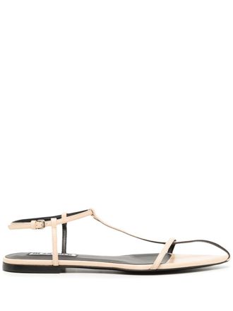 Jil Sander strappy flat sandals - Neutrals