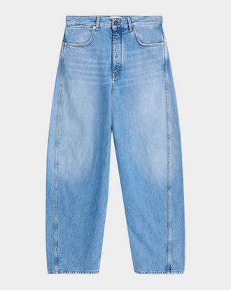 Givenchy Men & apos;s Stone-Washed Barrel-Leg Jeans