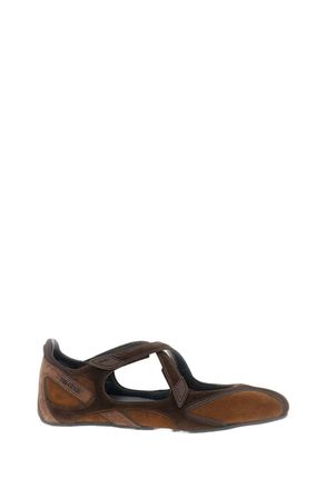 The Attico Brown Suede Floor01 Velcro Flats