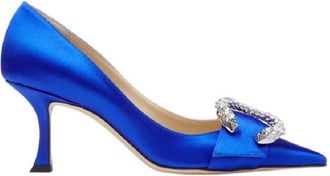 Jimmy Choo London Melva 70Mm Pointed-Toe Satin Pumps, Brand Size 35 ( US Size 5 )