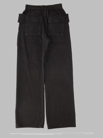 Rick Owens Cotton Sweatshirt Cargo Pants - Black