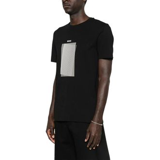 HUGO BOSS Hugo, T-Shirts, male, Black, Size: 2XL Graphic Print T-shirt