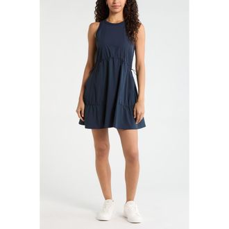 Zella Atlas Tiered Athletic Dress in Navy Sapphire at Nordstrom, Size Xx-Large