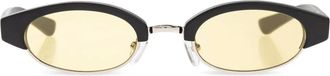 Alexander McQueen Eyewear Occhiali da sole ovali - Nero