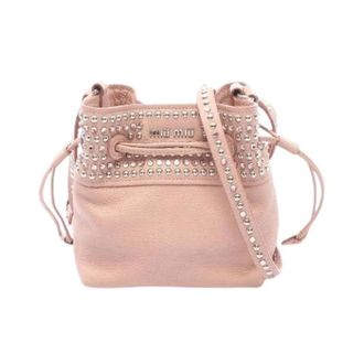 Miu Miu Pre-owned Bucket Bags, female, Pink, Size: ONE SIZE Pre-owned Madras Leather Bucket Bag
