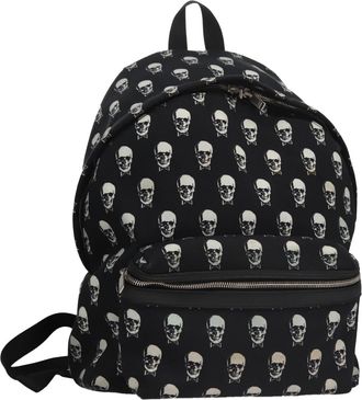 Saint Laurent City Backpack Canvas Black Canvas Backpack Bag (Pre-Owned)