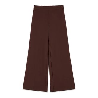 Oltre Broeken, Dames, Bruin, XS, Polyester, Palazzo Broek