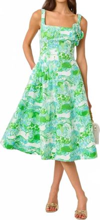 Lilly Pulitzer Nelly Stretch Midi Dress In Capri Blue Galloping Gals