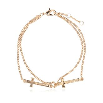 Dsquared2 Double-wrap Armband aan Ketting - Heren - Armbanden - Geel - M - Accessoires