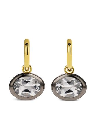 By Pariah Orecchini a cerchio Orbit in oro giallo 14 carati con topazio