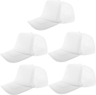 UPKOCH Sublimation Hats Blank Mesh Baseball Cap for Heat Transfer Printing Lightweight Breathable Cap for Men Women Summer DIY White