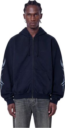 VETEMENTS Felpa con zip Graffiti Tribal - - Sweatshirts & Hoodies - Uomo - Nero - S