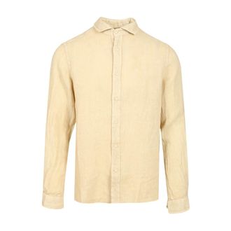 Original Vintage Heren, Overhemden, Beige, Maat: L Linnen