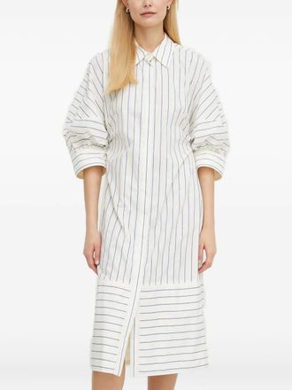 Day Birger Et Mikkelsen striped midi dress - women - Fabric - 32 - White