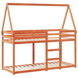 Berkfield Home Beautiful Bunk Bed without Mattress Wax Brown 80x200 cm Solid Woo
