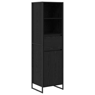 vidaXL Estanter&iacute;a Para Libros Con Caj&oacute;n Roble Negro 43 X 36 X 150.5 Cm Vidaxl